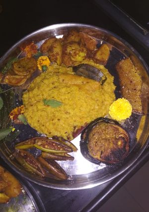 A picture of Bhog thali.