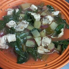 A picture of Chicken and Sweet Potato Soup.