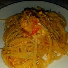 A picture of Spaghetti saos tomat, telur, toge (3t).
