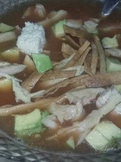 Una foto de Sopa de tortilla