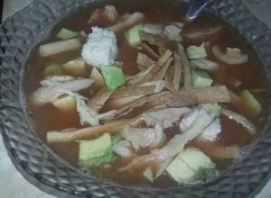 Una foto de Sopa de tortilla