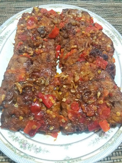 Foto resep Tempe bakar teflon sambal pedas manis