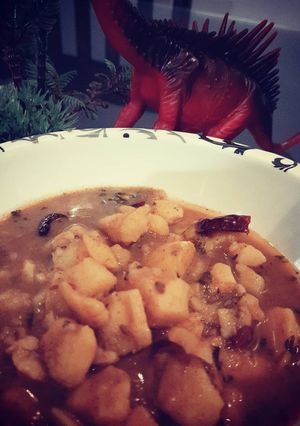 A picture of Allahabadi dum aloo curry.