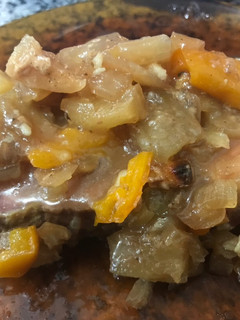 Una foto de Bondiola al ananá con salsa agridulce