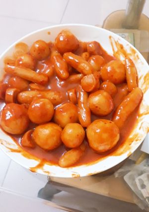 Hình của món Tteokbokki Hàn Quốc.