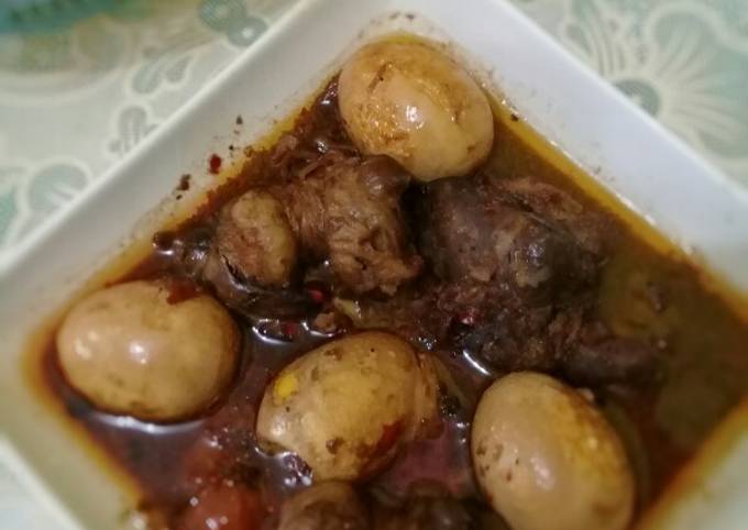 Resep Semur telur ati ampela Anti Gagal