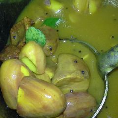 Pallakottai (Jack fruit seed) gravy A picture of Pallakottai (Jack fruit seed) gravy.