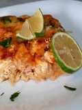 Potato gratin with chicken strips