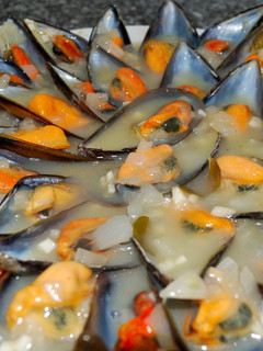 Una foto de Mejillones a la menta