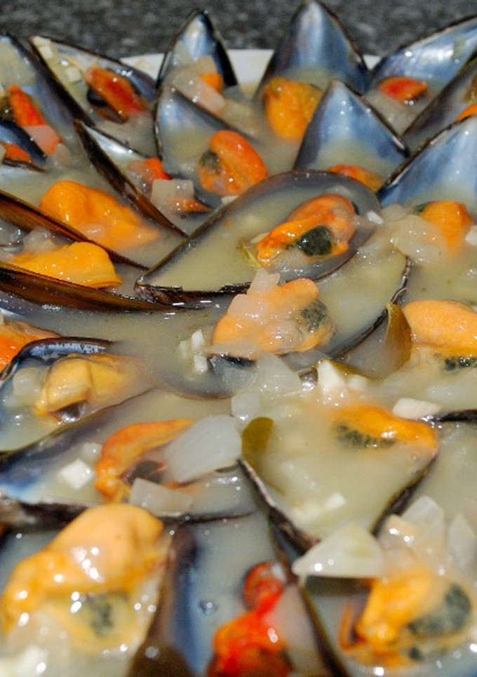 Una foto de Mejillones a la menta