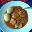 Jengkol + telor kuah pedas