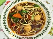 Gambar resepi mee sup cendawan