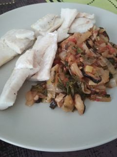 Una foto de Acelgas salteadas con shiitake