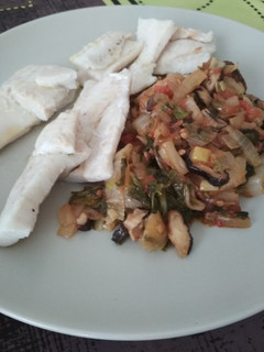 Una foto de Acelgas salteadas con shiitake