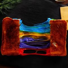 A picture of Trending Rainbow or Multi colour Sandwich.