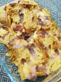 Nachos with Bacon and Homemade Cheddar Sauce