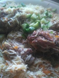 صورة لوصفة كبسه لحم ع طريقه السلطانه