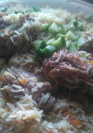 صورة لوصفة كبسه لحم ع طريقه السلطانه