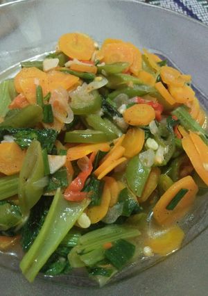Foto resep Tumis Wortel buncis sawi