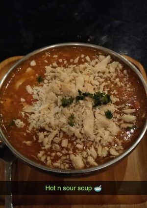 A picture of Hot and sour soup.