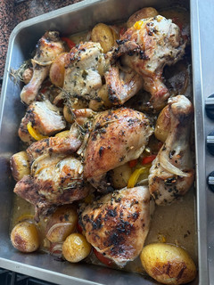 Una foto de Pollo al horno