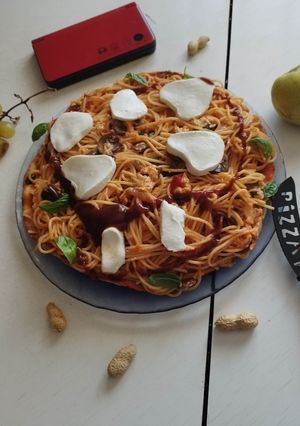 Una foto de Pizza de espaguetis