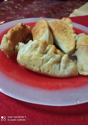 Φωτογραφία της συνταγής Dumplings [Mandu-pi: 만 두피] με τόνο και τυρί γκούντα.🥟🥟🥟
