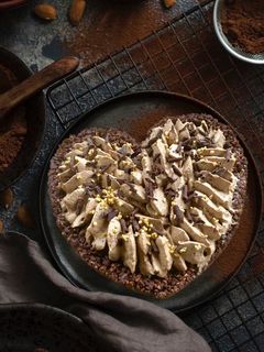 Foto di Crostata senza cottura con crema al cioccolato