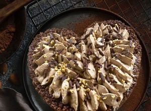 Foto di Crostata senza cottura con crema al cioccolato