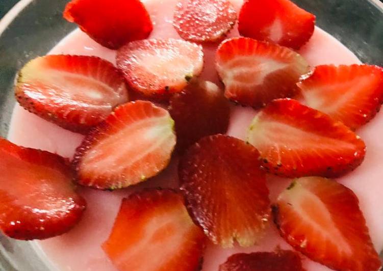 Simple Way to Prepare Speedy Strawberry custard