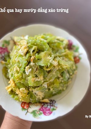 Hình của món Khổ qua hay mướp đắng xào trứng.