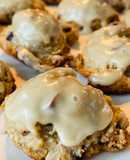 Cranberry Blonde Almond Oat Cookies with Maple Glaze GF DF