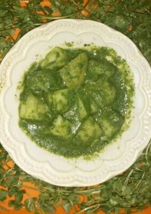 A picture of Dhaniya aloo.