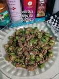 Tumis Kacang Bendi Daging Sapi Cincang