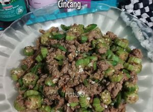 Foto resep Tumis Kacang Bendi Daging Sapi Cincang