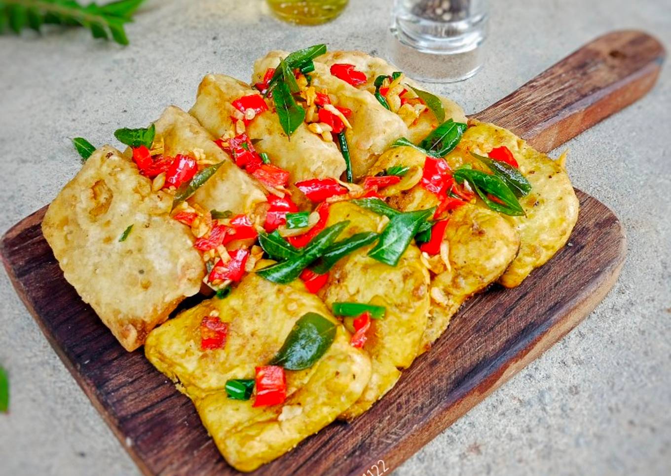 Tahu/Tempe cabai garam bumbu kari