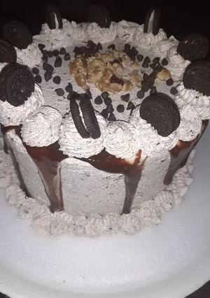 Una foto de Postre crema de oreos