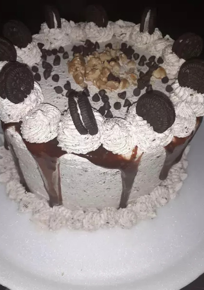 Una foto de Postre crema de oreos