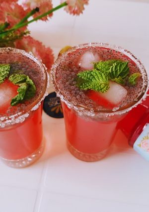 A picture of RoohAfza Rose Mojito.