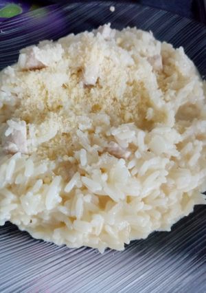 Una foto de Risotto de pollo facilísimo