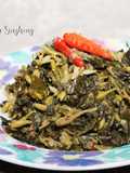 Sayur daun Singkong Terasi Santan