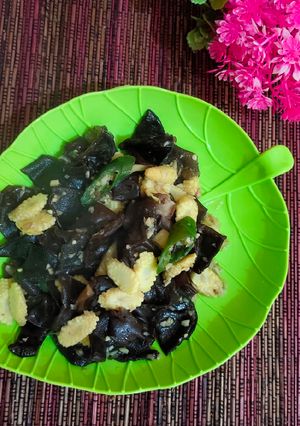 Foto resep Tumis jamur kuping dan jagung muda (cocok untuk diet)