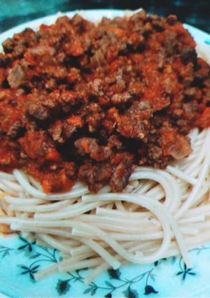 صورة لوصفة معكرونه بولونيز 😋