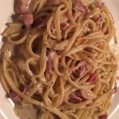 A picture of Spaghetti and Sausage stew.
