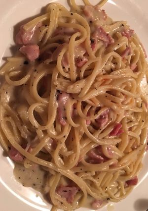 A picture of Spaghetti and Sausage stew.