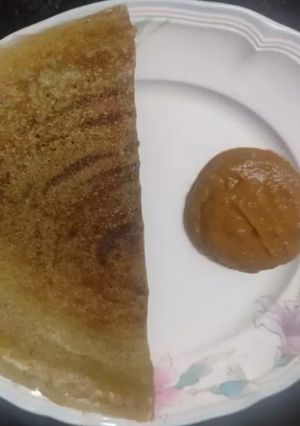 A picture of Barnyard millet spicy dosa.