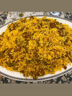 عکسی از دستور لوبیاپلو با گوشت
