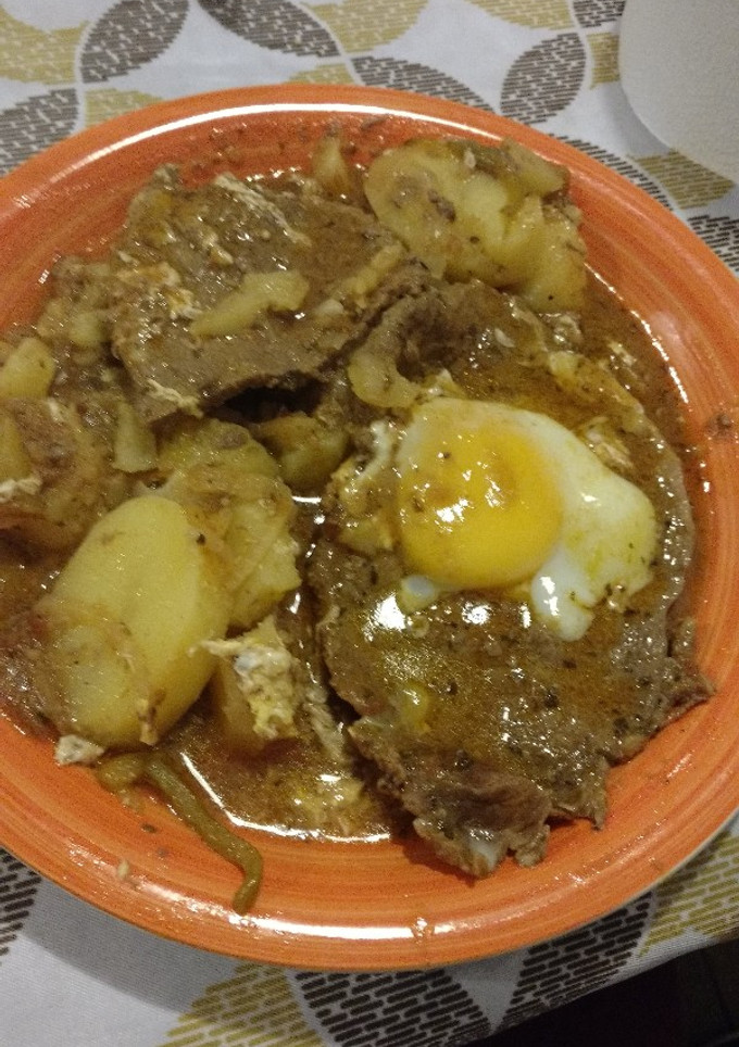 Una foto de Bifes a la criolla o Carrero