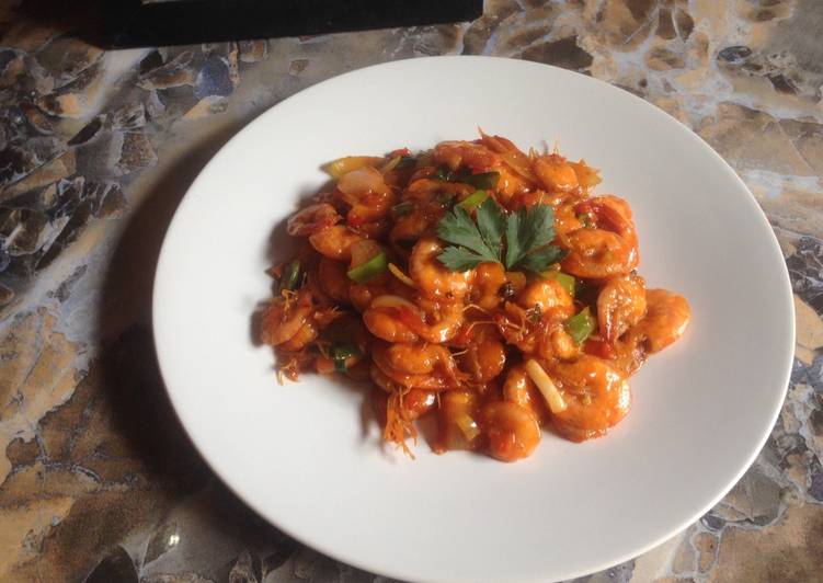 Resep Udang saus Tiram Anti Gagal