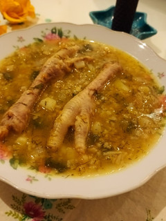 عکسی از دستور سوپ پای مرغ و برنج و ترهفرنگی